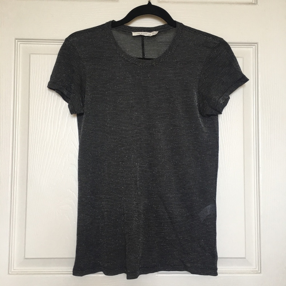 Rag and Bone glittery striped top size XS
